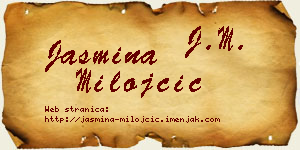 Jasmina Milojčić vizit kartica